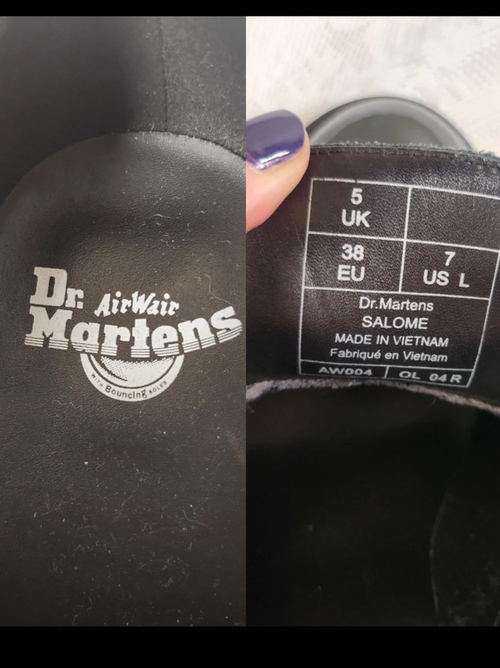 Dr. Martens Salome US7/EU38/UK5 Black Patent Oxford Lace-Up Heels